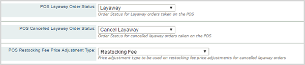 layaway setup
